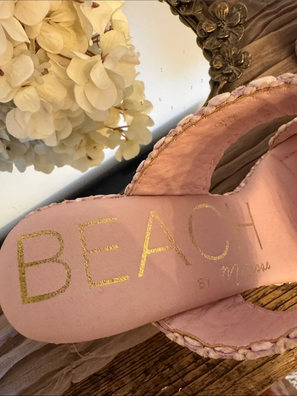 Beach by Matisse Chunky Woven Pink Platform Heels